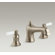 Kohler Bancroft Bath Faucet Trim for Deck-Mount High-Flow Valve with Non-DIVerter Spout and White Ceramic Lever Handles, Valve Not included