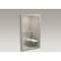 Kohler Freewill Barrier-Free Shower Stall with Brushed Stainless Steel Grab Bars and Seat at Left