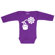 Redsnapper Humorous Flower Bodysuit with Long Sleeve Purple