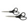 Sparco Products Straight Scissors, Rubber Handles, Black