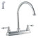 LDR Victorian Lever Double Handle Kitchen Faucet with Spray