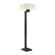 George Kovacs by Minka Floor Lamp in Bronze with Ivory Mobuka Shade