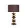 George Kovacs by Minka Lamps Table Lamp with Brown Fabric Shade in Chocolate Chrome