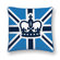 Naked Decor Princess Reversible Pillow in White and Blue