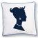 Naked Decor Princess Reversible Pillow in White and Blue