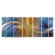 All My Walls Abstract by Ash Carl Metal Wall Art in Blue and Yellow - 23.5" x 60"
