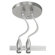 LBL Lighting LED Illuminated Monorail Round Dual Feed Canopy in Bronze