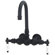 Elizabethan Classics Double Handle Wall Mount Tubwall Mount Wide Gooseneck Tub Only Faucet Trim "Hot" and "Cold" Porcelain Lever Handle
