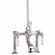 Elizabethan Classics Deck Mount Tub Faucet with "Hot" & "Cold" Porcelain Lever Handles for Shower System