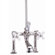 Elizabethan Classics Deck Mount Tub Faucet with Porcelain Cross Handles for Shower System
