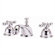 Elizabethan Classics Widespread Bathroom Faucet with Double Metal Cross Handles