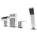 Price Pfister Kenzo 4-Hole Roman Tub Trim with Handheld Shower and Valve Kit