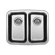 Blanco Performa Double Bar Sink in Stainless Steel