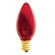 Bulbrite Industries 7W C9 Christmas Light in Transparent Red