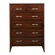Alpine Furniture Atherton 6 Drawer Tall Boy Chest