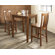 Crosley Three Piece Pub Dining Set with Tapered Leg Table and Shield Back Barstools in Classic Cherry