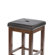 Crosley Upholstered Square Seat 29" Barstool in Vintage Mahogany