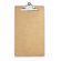 Business Source Hardboard ClipboaRed, Nickel-Plated Clip, 9"x15-1/2", Brown