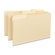 Business Source Interior File Folders, 1/3 Cut Assorted, Legal, 100 per Box, Manila