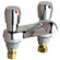 Chicago Faucets Centerset Bathroom Sink Faucet with Double Pump Handles