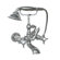 Jado Savina Double Handle Deck Mount Clawfoot Tub Faucet Trim Cross Handle