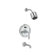 Jado Classic Pressure Balance Diverter Tub and Shower Faucet with Crystal Lever Handle