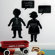 Wallies Vintage Kids Chalkboard Mural in Black