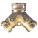 Robert Bosch Tool Brass Y Two Hose Shutoff in Gold