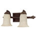 Highlands Two Light Bath Vanity in Weather Brown