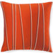 Diagonal Poly Square Pillow in Orange