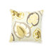 Hosta Lily Cotton Square Pillow in Celedon