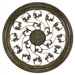 Aged Round Vine Medallion Metal Art