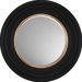 Round Black with Gold Contemporary Wall Mirror