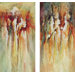 Contemporary Rain by Unknown Contemporary Art (Set of 2) - 40" x 20" - 9610