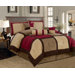 Microsuede Patchwork Bed in a Bag 7 PC Comforter Set