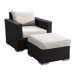 Solana Club Chair and Ottoman with Cushions