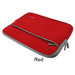 Dual Pocket Neoprene Sleeve Invisible Zipper Case for 12" Netbook