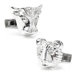 Palladium Bear and Bull Heads Cufflinks