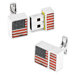 4GB Distressed USA Flag USB Cufflinks