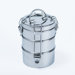 Three Tier Tiffin with Carrier Bag in Plum Brown