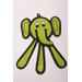 Dangles Elephant Dog Toy in Green