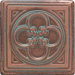 Castle Metals 2" x 2" Clover Dot Decorative Accent Tile in Aged Copper