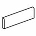 Fabrique 3" x 12" Unpolished Bullnose in Blanc Linen