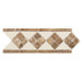 Fashion Accents 4" x 12" Decorative Listello in Almond/Noce/Tumbled Stone