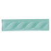 Molten Glass 3" x 12" Rail Rope Decorative Accent Strip in Aqua Mist