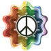 Designer Peace Sign Wind Spinner