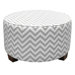 Zig Zag Fabric Cocktail Ottoman