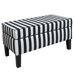 Canopy Stripe Fabric Storage Bench