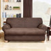Stretch Leather Two Piece Loveseat T-Cushion Slipcover