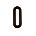 4" Address Light in Black (number 0)